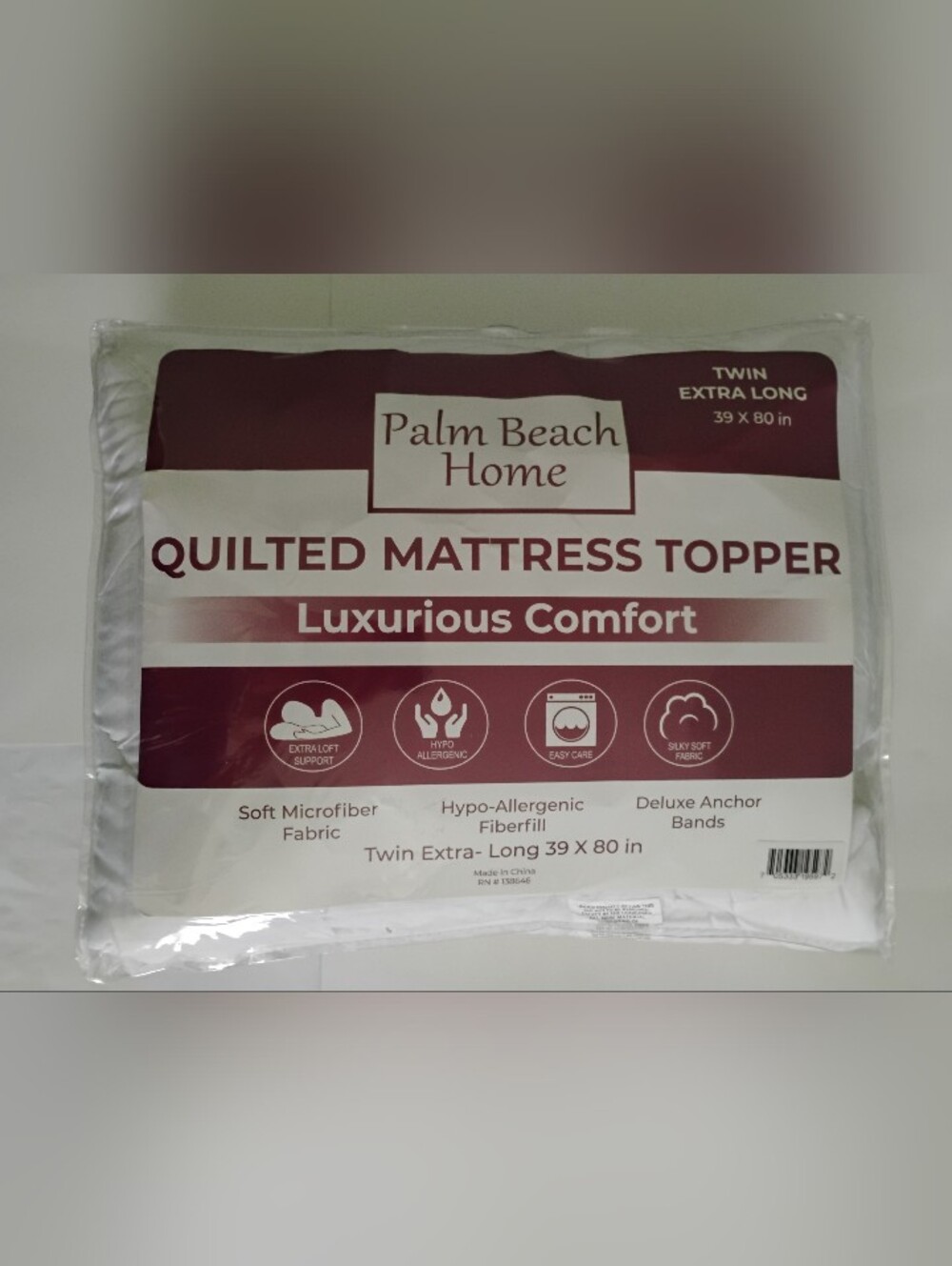 Twin XL Quilted Mattress Topper Extra Soft Microfiber Fill